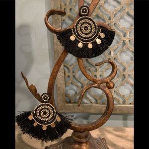 Black Fringe Earings